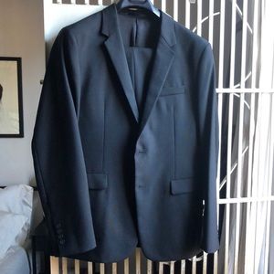 COS Wool Black Pique Suit 40R 32R